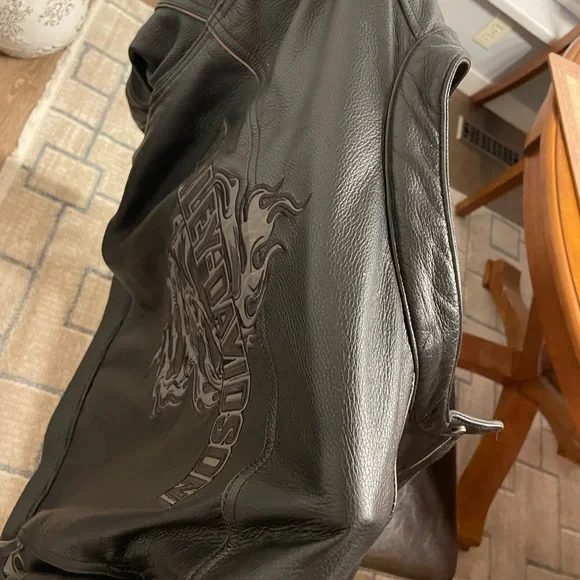 SOLD Harley Leather Jacket - Black - Picture 9 of 9